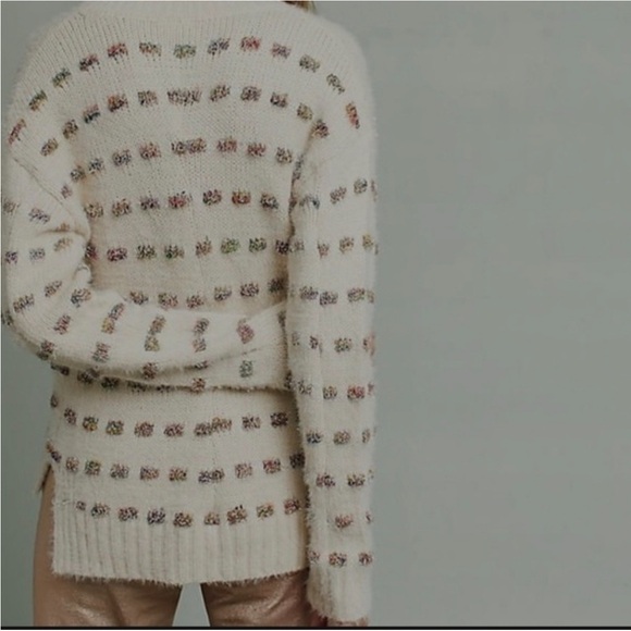 Anthropologie Moth sweater with sparkle polka dots - Picture 2 of 9